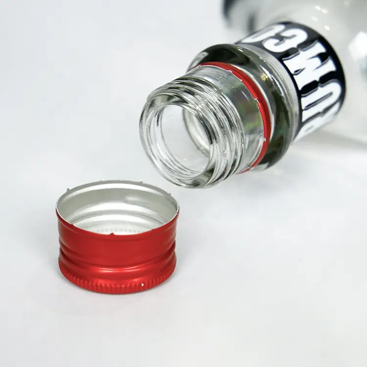 Großhandel Custom Color Ropp Aluminium kappe Metall flasche Schraub kappen für plünderung sichere Glasflasche