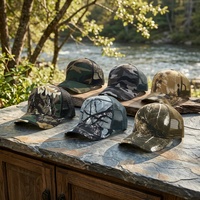 Gorra de camionero de malla con camuflaje Woodland, paquete de 8, logística rápida, stock disponible en EE. UU., ajustable, para exteriores, táctica, caza, conjunto de gorras de camuflaje