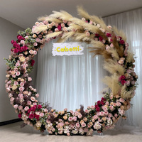 KCFA-052 Fournitures de décoration florale, arche ronde, cadre floral de scène, toile de fond de jardin, plafond, arche de mariage, entrée, portail de lune