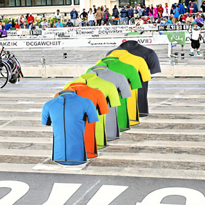 Ensemble de maillot de cyclisme respirant, nouveau design OEM Touchhealthy, impression numérique, séchage rapide, manches courtes, cuissard rembourré, élasthanne/coton - Product Image 3