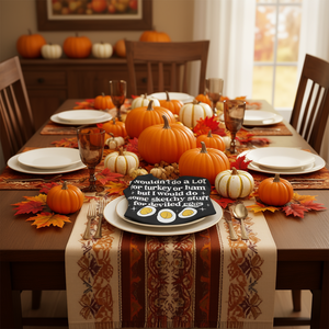 Camiseta de manga larga con diseño de huevos rellenos, divertida, con humor sobre comida, regalo de Acción de Gracias, para adultos, unisex, cuello redondo, impresión digital - Product Image 2