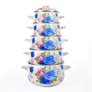 Juego <span class=keywords><strong>de</strong></span> <span class=keywords><strong>Ollas</strong></span> <span class=keywords><strong>de</strong></span> Cocina <span class=keywords><strong>de</strong></span> <span class=keywords><strong>Porcelana</strong></span> Esmaltada <span class=keywords><strong>de</strong></span> Buen Diseño, 16 18 20 22 24 26, Juego <span class=keywords><strong>de</strong></span> Cacerolas Esmaltadas <span class=keywords><strong>de</strong></span> Buen Diseño - Product Image 1
