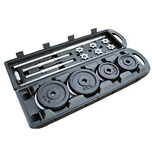 Kits d'<span class=keywords><strong>Haltères</strong></span> et Barres de Musculation Ajustables en Acier et Caoutchouc de 15 kg à 50 kg pour Équipement de Fitness – Ensemble Complet - Product Image 1