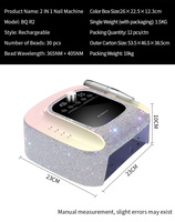Lámpara y Taladro de Uñas con Certificación CE, 30 LED UV, 45000 RPM, Recargable, Equipo Profesional para Pedrería, 2 en 1, Suministro al por Mayor OEM