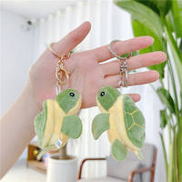 Porte-clés Peluche Tortue Marine 9cm, Petite Poupée Tortue Mignonne de Dessin Animé, Animaux en Peluche Anime, Pendentif de Sac, Accessoires pour Enfants