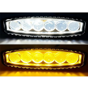 Lampe de travail <span class=keywords><strong>LED</strong></span> bicolore blanc-jaune 12-24V pour voiture, SUV, VTT, camion, moto tout-terrain, phare de conduite DRL à lentille 4D - Product Image 4