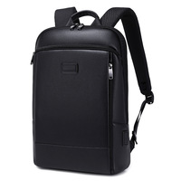 Sac à dos pour ordinateur portable en PU haut de gamme pour homme, étanche, avec port de chargement USB, idéal pour les voyages d'affaires et l'export (marque privée)
