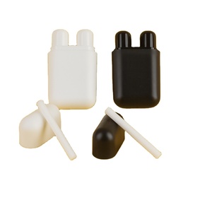 Đen Trắng nhựa đôi lỗ hít mũi ống thông mũi hít mũi hút mũi Ống hít với bông 1.8ml * 2 - Product Image 1