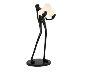 Funky Sculptuur Moderne Hars Man En Vrouw Beeldjes Beeldhouwer Enorme Floor Lamp Voor Showroom Woonkamer Art Centrum Decoratie