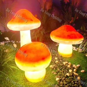 Lampes en fibre de verre en forme de champignons pour parcs à thème, centres commerciaux, stations balnéaires et aménagements paysagers de jardins fantastiques - Product Image 4