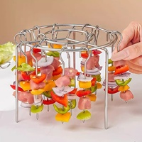 Four à friture sans air, nouveau style moderne, barbecue, grille à brochettes en acier inoxydable, revêtement antiadhésif, anti-rouille, multifonction