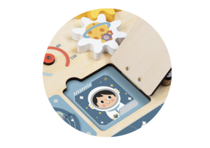 Multi-funzionale in legno occupato bordo spazio razzo pianeta cognizione Montessori giocattoli educativi per i bambini - Product Image 3