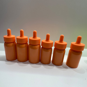 Rõ ràng 30ml phẳng PETG Chai nhỏ giọt với cao su Stopper 1oz dày tường dưới cho chăm sóc da phẳng dưới mỹ phẩm - Product Image 1