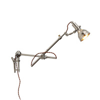 Lampe murale télescopique à bras articulé de style industriel rétro, lampe murale de chevet de style nordique, lampe de lecture intérieure pour café