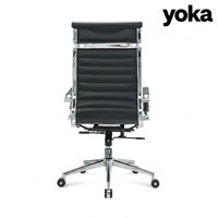 Vente directe usine Nouvelle arrivée Chaise de bureau exécutive moderne personnalisable en cuir à dossier haut avec cadre chromé pour bureau à domicile et chambre
