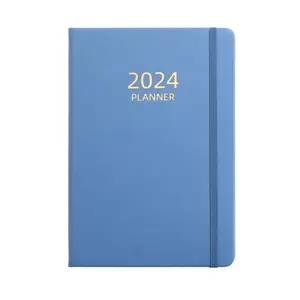 2024プランナーカスタムロゴカレンダーブックノートブックPUレザーアジェンダA52024プランナー
