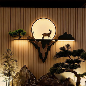Nouvelle lampe murale extérieure étanche de style chinois, LED, longue bande solaire, pour cour, balcon, villa, jardin, 100x72cm 150x105cm - Product Image 4