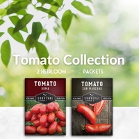 Collection de sachets de graines de tomates non-OGM de variétés héritées, écologiques, Roma et San Marzano, pour la culture en pot et en terre