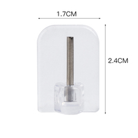 Petit crochet de rideau rectangulaire blanc adhésif antiadhésif sans perforation crochet à forte adhérence vent suspendu plastique métal