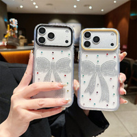 Coque de téléphone Lichicase avec nœud papillon, design brillant et féminin pour Redmi Note 17 Note 17 Pro, coque arrière transparente avec pare-chocs