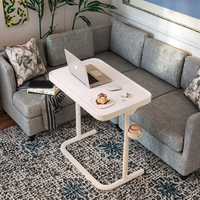 Vente en gros en usine Plateau TV de style design moderne avec hauteur réglable et angle de bureau et porte-gobelet pour le salon