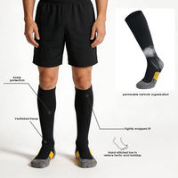 Chaussettes de compression sportives montantes personnalisées, respirantes, amorties, en jacquard premium, pour la course et la randonnée