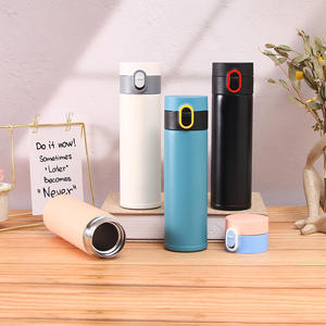Dual Layer Stainless <b>Steel</b> Thermos Cup with Bouncing Cover Portable 500ml <b>Water</b> <b>Bottle</b> with Magnetic Opener New Design - Product Image 2
