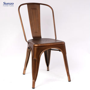 Chaise <span class=keywords><strong>Marais</strong></span> Moderne Vintage Industrielle Durable en Métal pour Extérieur, Salle à Manger à Dos Latte, Jardin, <span class=keywords><strong>Bar</strong></span>, Hôtel, Salon Commercial - Product Image 1