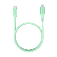 Cable de Silicona de Alta Calidad 5A de Carga Súper Rápida de 100W Tipo C a C para Teléfonos IOS y Android, Computadoras y Sincronización de Datos