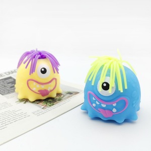 High Quality TPR Animal Flour Monster Hair Pulling Pressure Release Promotional Gift Decompression <b>Squeeze</b> Toys for Kids Adults - Product Image 3