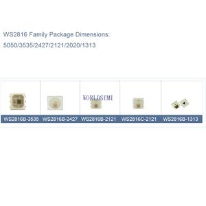 Worldsemis WS2816B-2020 WS2816C-2020 16bit 65536 3.3V-5.5V 6mA * 3 3mA * 3 SMD 2020 6PIN WS2816 IC Puce - Product Image 3