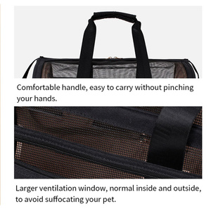 Lüks çok fonksiyonlu nefes havayolu taşınabilir seyahat Oxford kedi yavru Pet taşıyıcılar köpek taşıma çantaları - Product Image 6