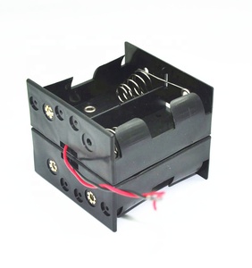 GT-144(WBL) 黑色塑料和黄铜材质 2 线 4 X 1.5V D 尺寸（UM-1*4）电池盒收纳盒 - Product Image 3