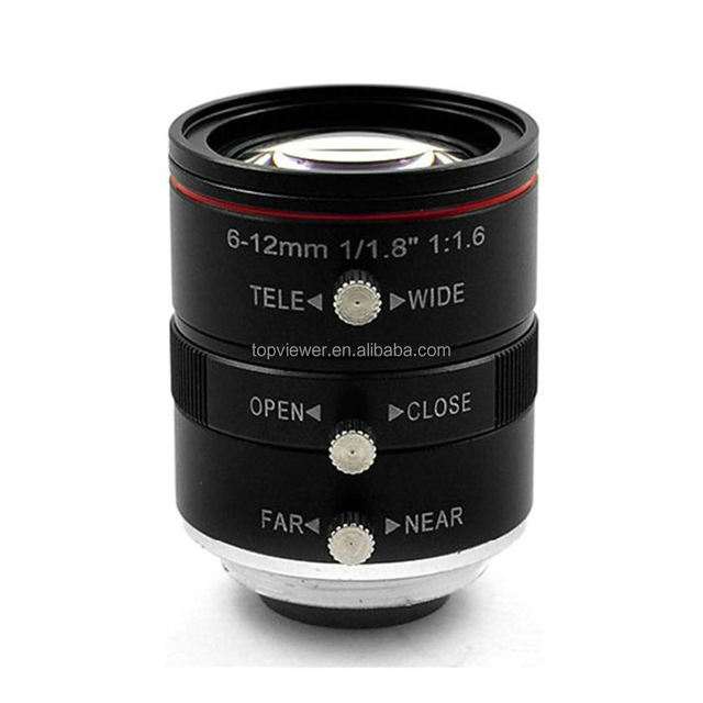 3 Megapixel 6-12mm CCTV Camera Lens 1/1.8" Sensor F1.6 Aperture C-Mount Lens Manual Zoom Lens for CCTV Camera