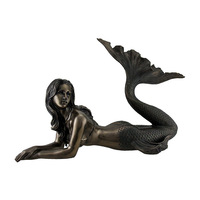 Statue de sirène en bronze, créature marine, en bronze coulé à froid, pour ornement de jardin, allée ou pièce d'entrée