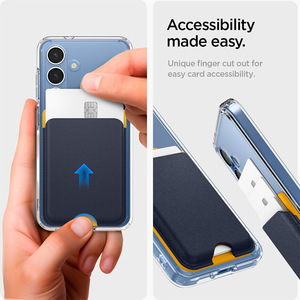 ที่ใส่บัตรหนัง PU แบบแม่เหล็กกระเป๋าเงินใส่บัตรแบบบางสองสีสำหรับ iPhone 15 PRO MAX 16 17 PRO MAX สำหรับ S26 S25 <span class=keywords><strong>Samsung</strong></span> - Product Image 6