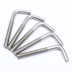 Ancres de fondation en acier inoxydable 304 de qualité A2-70, en forme de L, à angle droit, en forme de 7, avec crochet, M4-M12, pour béton - Product Image 5
