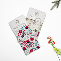 Serviette de cuisine réutilisable en coton gaufré 100 %, séchage rapide, ultra absorbante, motif floral personnalisé, impression numérique couleur, MOQ 1 pièce