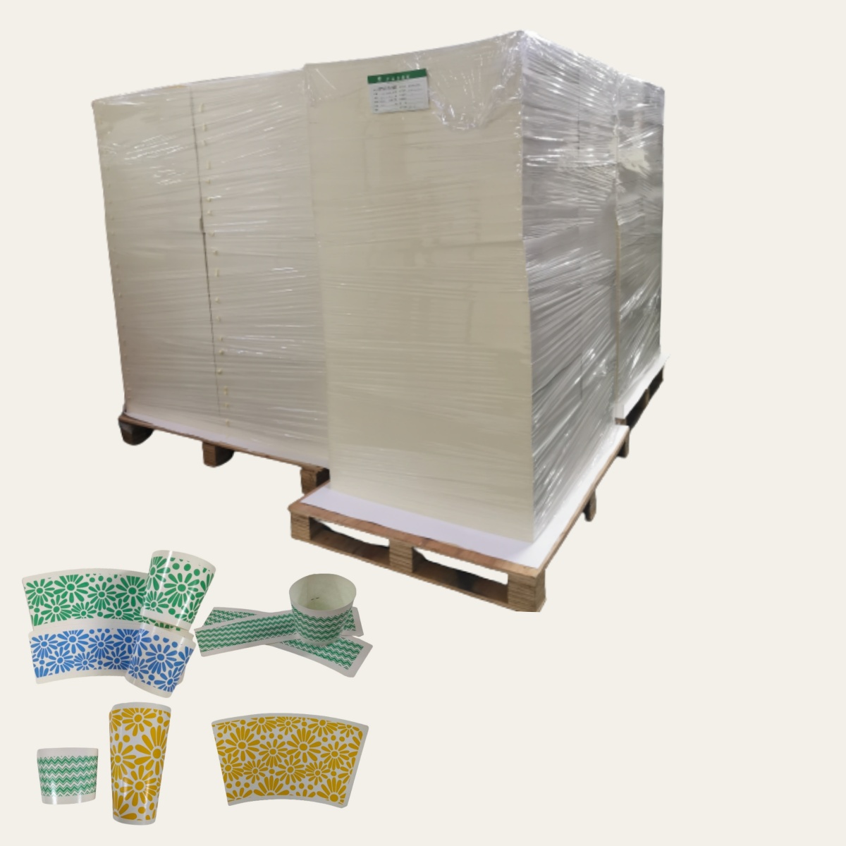 Nanning Coated Cardboard Sheet Paper Cup PE Waterproof Single White Coffee Tea Beverage Specialty Paper Virgin Wood Pulp Food