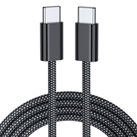 Accessoires pour téléphone, câble de charge rapide USB C vers Type C tressé blanc 60W PD 20V 3A, câble de charge USB C en gros pour iPhone 15