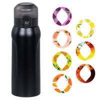 Nouvelle gourde isotherme sportive de 650 ml, bouteille d'eau portable d'extérieur avec anneau parfumé et différentes saveurs de fruits