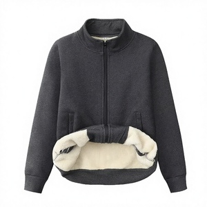 Sweat-shirt à col zippé en polyester/coton tricoté pour homme avec logo brodé, idéal pour l'hiver - Product Image 2