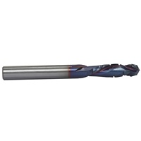 Fraises à bout en spirale de compression CNC en carbure monobloc à 2 cannelures avec revêtement nano bleu nACo – Fraises de fraisage à tige droite de 6 mm