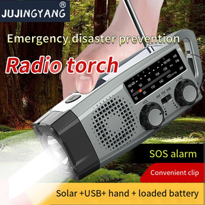 Lampe d'urgence solaire multifonctionnelle, radio à manivelle et lampe torche, rechargeable pour la maison, les situations d'urgence extérieures et la préparation aux catastrophes - Product Image 3