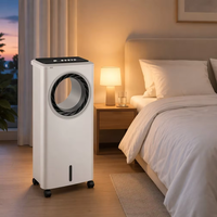 Ventilateur sur pied sans pales, silencieux, puissant, portable, 3200-5800 tr/min, 80W, oscillation à 60° grand angle, pour salon (vente en gros)
