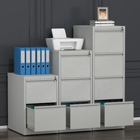 Armoire de rangement moderne en acier à 2, 3 ou 4 tiroirs, avec 4 niveaux, armoire de classement verticale étroite avec serrure pour bureau et école