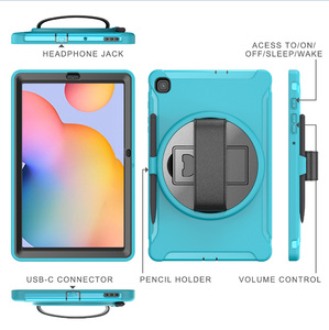 Coque de tablette pour <span class=keywords><strong>Samsung</strong></span> <span class=keywords><strong>Galaxy</strong></span> <span class=keywords><strong>Tab</strong></span> <span class=keywords><strong>S6</strong></span> Lite 10.4 <span class=keywords><strong>2022</strong></span>, bandoulière réglable, robuste, antichoc, enfants - Product Image 4
