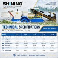 Récolteuse industrielle d'algues aquatiques de 152 kW, équipement de décapage de sargasses pour les projets de voies navigables côtières