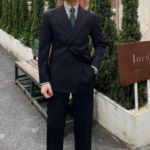 <span class=keywords><strong>Abito</strong></span> da uomo in stile retrò <span class=keywords><strong>doppiopetto</strong></span> da lavoro per motivi estivi in tessuto britannico ispirato a gentiluomini - Product Image 3