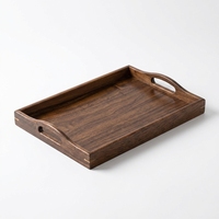 Collection de plateaux en bois professionnels, directement de l'usine, avec logo personnalisé, empilables, pour la décoration de la maison, les cadeaux et la présentation de plats gastronomiques